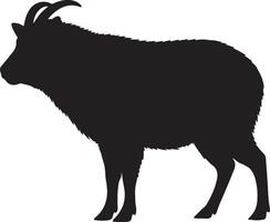 A black goat silhouette on a white background vector