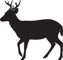 Key Deer Solid Black Silhouette vector
