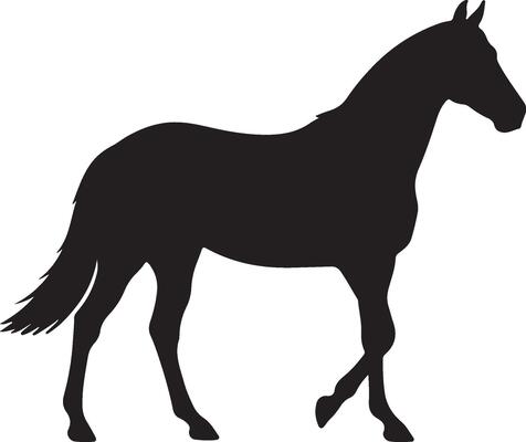 Horse Solid Black Silhouette