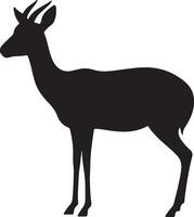 Silhouette of a deer on a white background vector