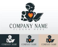 A futuristic company logo concept inspired by AI, automation, and data science. vector