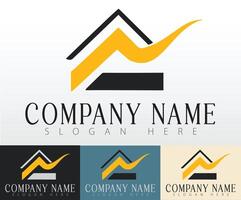A real estate branding logo that combines modern style with classic design. vector