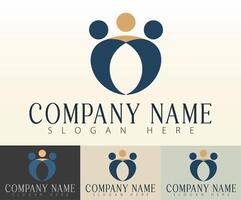 Logo design highlights the unity of modern businesses. vector