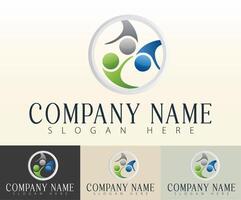 A logo concept promoting unity in business branding. vector