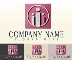 A stylish and modern symbol of unity for businesses. vector