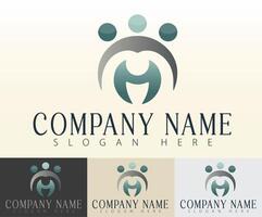 A clean logo concept of unity in business. vector
