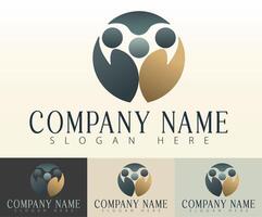 A harmonious logo created for unified business identity. vector