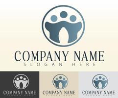 Logo representation of teamwork and unity. vector