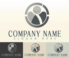 Unity and simplicity define this modern business logo design. vector