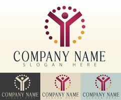 A balanced logo showing harmony and unity. vector
