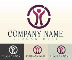 A modern logo uniting clean lines and business values. vector
