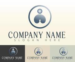 A business-oriented logo influenced by unity. vector