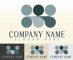 Business logo design with a unified style. vector