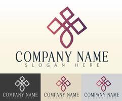 A business logo illustration with a simple cross motif. vector