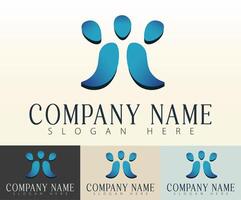 Unity meets modern design in this logo. vector