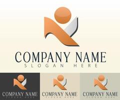 Unity captured in the form of a sleek business logo. vector