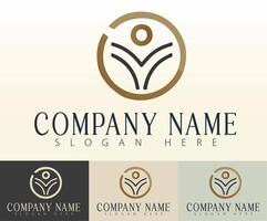 A logo design combining modern style, business essence, and unity. vector