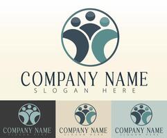 A symbol uniting people in a modern logo format. vector
