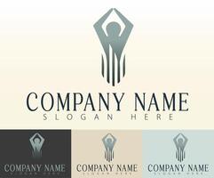 A harmonious logo representing modern business values. vector