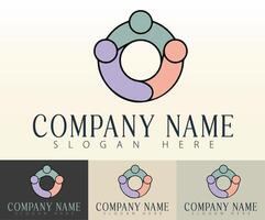 Unity blended into a contemporary business logo design. vector