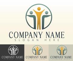 A business logo showcasing a symbol of unity. vector