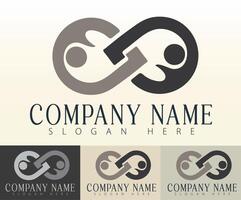 A visual mark of unity in a corporate logo style. vector