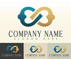 A minimal infinity-themed and unity logo perfect for branding. vector