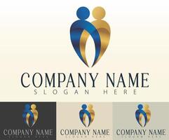 A professional logo showcasing unity in concept and design. vector