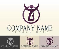 Logo embodies the spirit of unity and progress. vector