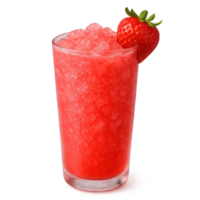 Strawberry Slush with Crushed Ice Isolated on transparent background png