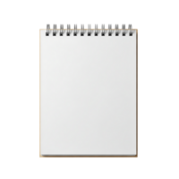 Top-Down View of Blank Spiral Notepad Mockup png