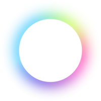 Round frame with rainbow blurred transparent gradient. Abstract neon circle border with soft pastel glowing. Futuristic vibrant banner. png