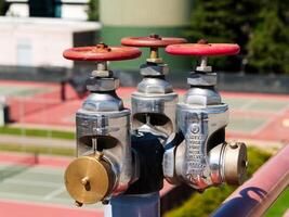 Sacramento, CA, 2007 - Three Fire Hose Valves On Parking Parking Structure photo