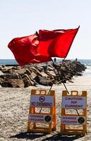 Red Flags And Warning Signs No Swimming Rip Current photo