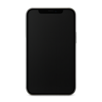 An Isolated Front View of a Mobile Phone Mockup png