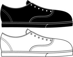 side view Plimsoll shoe icon set vector