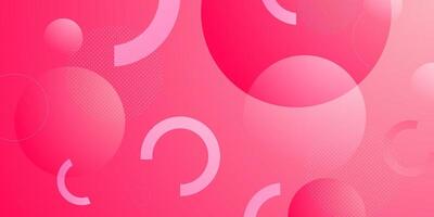 Abstract colorful red gradient bright background. Trendy shapes circle pattern overlap design. vector