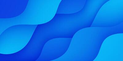 Abstract colorful blue wave fluid background. Trendy overlap papercut wave fluid shapes pattern background design. vector