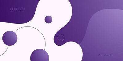 Abstract colorful purple banner background. Trendy fluid wave shapes pattern on background with circle element. vector