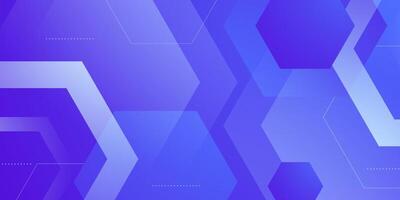 Abstract gradient blue and purple hexagonal background. Simple trendy hexagon shapes pattern background design. vector