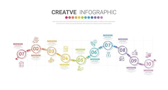 infografía diseño modelo presentación infografía, cronograma infografía, pasos o procesos. vector