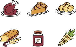 Creative Thanksgiving Icons for Fall Event and Celebration Graphics vector
