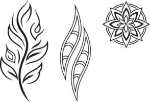 Hand Drawn Fire Illustration Set for Print and Web vector