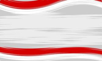 Patriotic indonesia independence day background with brush flag design on gray gradient vector