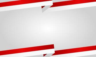 Simple red and white frame design for Indonesia independence day background vector