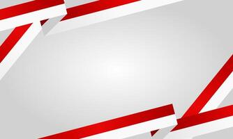 Angled red and white stripe border background for Indonesia independence day design vector