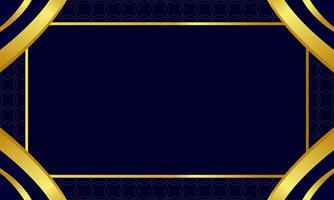 Gold frame on dark background vector