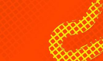 Stylish abstract background with orange and yellow brush grid pattern vector