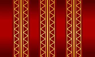 Red and gold decorative pattern vector