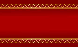 Elegant red luxury background with gold geometric horizontal border pattern vector